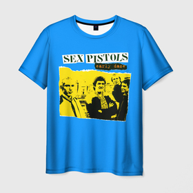 Мужская футболка 3D с принтом Sex Pistols early daze в Тюмени, 100% полиэфир | прямой крой, круглый вырез горловины, длина до линии бедер | группа | джонни роттен | музыка | панк | панк рок | панк рок группа | рок | рок группа