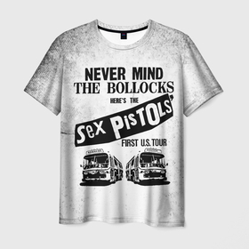 Мужская футболка 3D с принтом Never Mind the Bollocks, Heres the Sex Pistols First Tour в Тюмени, 100% полиэфир | прямой крой, круглый вырез горловины, длина до линии бедер | Тематика изображения на принте: группа | джонни роттен | музыка | панк | панк рок | панк рок группа | рок | рок группа