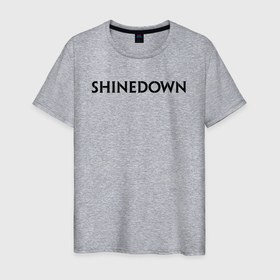 Мужская футболка хлопок с принтом Shinedown лого в Новосибирске, 100% хлопок | прямой крой, круглый вырез горловины, длина до линии бедер, слегка спущенное плечо. | brent smith | shinedown | брент смит | группа | музыка | рок | рок группа