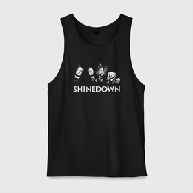 Мужская майка хлопок с принтом Группа Shinedown , 100% хлопок |  | brent smith | shinedown | брент смит | группа | музыка | рок | рок группа