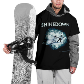 Накидка на куртку 3D с принтом Shinedown   Ill Follow You в Новосибирске, 100% полиэстер |  | Тематика изображения на принте: brent smith | ill follow you | shinedown | брент смит | группа | музыка | рок | рок группа