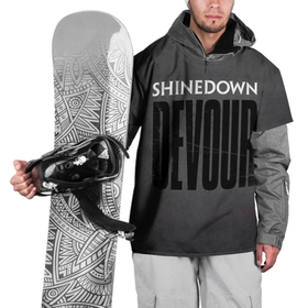 Накидка на куртку 3D с принтом Devour   Shinedown в Новосибирске, 100% полиэстер |  | brent smith | shinedown | брент смит | группа | музыка | рок | рок группа