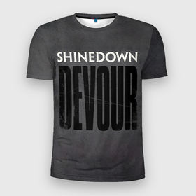 Мужская футболка 3D Slim с принтом Devour   Shinedown в Кировске, 100% полиэстер с улучшенными характеристиками | приталенный силуэт, круглая горловина, широкие плечи, сужается к линии бедра | Тематика изображения на принте: brent smith | shinedown | брент смит | группа | музыка | рок | рок группа