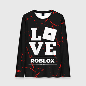 Мужской лонгслив 3D с принтом Roblox Love Классика , 100% полиэстер | длинные рукава, круглый вырез горловины, полуприлегающий силуэт | logo | love | roblox | гранж | игра | игры | лого | логотип | роблокс | символ