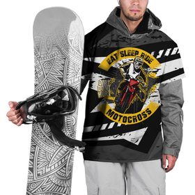 Накидка на куртку 3D с принтом Мотокросс Мото  соревнования в Кировске, 100% полиэстер |  | байк | мото | мотокросс | мотоспорт | мотоцикл | мотоциклист | спорт