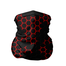 Бандана-труба 3D с принтом НАНОКОСТЮМ   Black and Red Hexagon   Гексагоны в Санкт-Петербурге, 100% полиэстер, ткань с особыми свойствами — Activecool | плотность 150‒180 г/м2; хорошо тянется, но сохраняет форму | Тематика изображения на принте: abstract | black and red hexagon | carbon | hexagon | nano | nanosuit | абстракция | броня | гексагон | гексагон фон | гексагоны | карбон | корбон | нано | нанокостюм | нанокостюм из crysis | шестиугольники