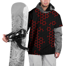 Накидка на куртку 3D с принтом НАНОКОСТЮМ   Black and Red Hexagon   Гексагоны , 100% полиэстер |  | abstract | black and red hexagon | carbon | hexagon | nano | nanosuit | абстракция | броня | гексагон | гексагон фон | гексагоны | карбон | корбон | нано | нанокостюм | нанокостюм из crysis | шестиугольники