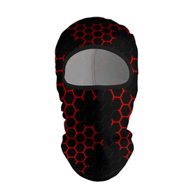 Балаклава 3D с принтом НАНОКОСТЮМ   Black and Red Hexagon   Гексагоны в Екатеринбурге, 100% полиэстер, ткань с особыми свойствами — Activecool | плотность 150–180 г/м2; хорошо тянется, но при этом сохраняет форму. Закрывает шею, вокруг отверстия для глаз кайма. Единый размер | abstract | black and red hexagon | carbon | hexagon | nano | nanosuit | абстракция | броня | гексагон | гексагон фон | гексагоны | карбон | корбон | нано | нанокостюм | нанокостюм из crysis | шестиугольники
