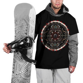 Накидка на куртку 3D с принтом Amaryllis   Shinedown в Тюмени, 100% полиэстер |  | brent smith | shinedown | брент смит | группа | музыка | рок | рок группа