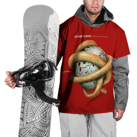 Накидка на куртку 3D с принтом Threat To Survival   Shinedown в Кировске, 100% полиэстер |  | brent smith | shinedown | брент смит | группа | музыка | рок | рок группа