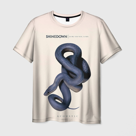 Мужская футболка 3D с принтом How Did You Love   Shinedown в Кировске, 100% полиэфир | прямой крой, круглый вырез горловины, длина до линии бедер | Тематика изображения на принте: brent smith | shinedown | брент смит | группа | музыка | рок | рок группа