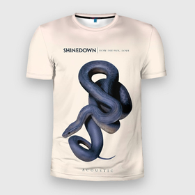 Мужская футболка 3D Slim с принтом How Did You Love   Shinedown в Тюмени, 100% полиэстер с улучшенными характеристиками | приталенный силуэт, круглая горловина, широкие плечи, сужается к линии бедра | brent smith | shinedown | брент смит | группа | музыка | рок | рок группа