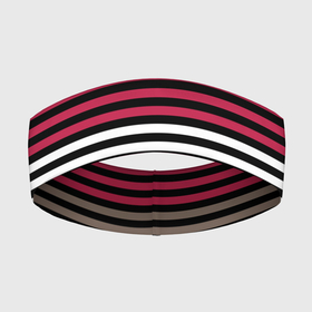 Повязка на голову 3D с принтом Красно коричневый полосатый узор в Новосибирске,  |  | striped pattern | stripes | коричневый | красный | полосы | черные полосы