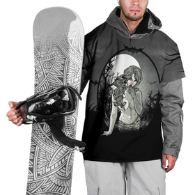 Накидка на куртку 3D с принтом Сексуальная девушка   зомби с чупа чупсом в Курске, 100% полиэстер |  | Тематика изображения на принте: девушка | зомби | сосачка | чупа чупс