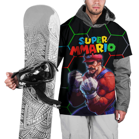 Накидка на куртку 3D с принтом ММАРИО   ММА   Супер Марио   Super Mario в Екатеринбурге, 100% полиэстер |  | 8 бит | mario | mma | super mario | бои без правил | гексагоны | денди | игра марио | качок | луиджи | мма | ммарио | надпись марио | нинтендо | сега | супер марио | супер ммарио | шестиугольники