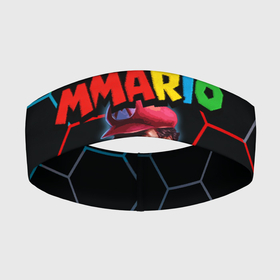 Повязка на голову 3D с принтом ММАРИО  ММА  Супер Марио  Super Mario в Екатеринбурге,  |  | 8 бит | mario | mma | super mario | бои без правил | гексагоны | денди | игра марио | качок | луиджи | мма | ммарио | надпись марио | нинтендо | сега | супер марио | супер ммарио | шестиугольники