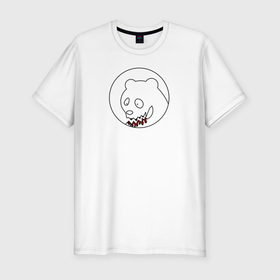 Мужская футболка хлопок Slim с принтом Забавный медведь , 92% хлопок, 8% лайкра | приталенный силуэт, круглый вырез ворота, длина до линии бедра, короткий рукав | 