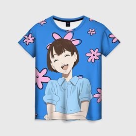 Женская футболка 3D с принтом Nozomi Sonny boy в Кировске, 100% полиэфир ( синтетическое хлопкоподобное полотно) | прямой крой, круглый вырез горловины, длина до линии бедер | anime | nozomi | sonny boy | аниме | анимэ | нодзоми | сонни бой