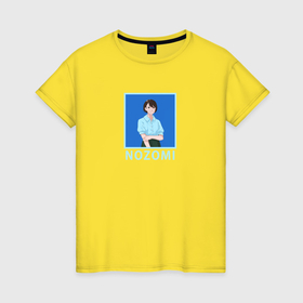 Женская футболка хлопок с принтом Милая Надзоми Сонни бой в Новосибирске, 100% хлопок | прямой крой, круглый вырез горловины, длина до линии бедер, слегка спущенное плечо | anime | nozomi | sonny boy | аниме | анимэ | нодзоми | сонни бой