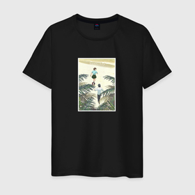 Мужская футболка хлопок с принтом Сонни бой Пляж в Екатеринбурге, 100% хлопок | прямой крой, круглый вырез горловины, длина до линии бедер, слегка спущенное плечо. | anime | nagara | nozomi | sonny boy | аниме | анимэ | нагара | нодзоми | сонни бой