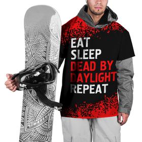 Накидка на куртку 3D с принтом Eat Sleep Dead by Daylight Repeat | Арт в Курске, 100% полиэстер |  | Тематика изображения на принте: daylight | dead | eat sleep dead by daylight repeat | logo | дед | дэйлайт | игра | игры | краска | лого | логотип | символ | спрей