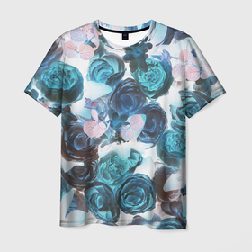 Мужская футболка 3D с принтом Rose X Ray в Белгороде, 100% полиэфир | прямой крой, круглый вырез горловины, длина до линии бедер | красивая | ренген | рентгеновское излучение | розы | стиль | цветы