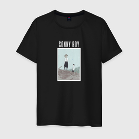 Мужская футболка хлопок с принтом Sonny boy art в Екатеринбурге, 100% хлопок | прямой крой, круглый вырез горловины, длина до линии бедер, слегка спущенное плечо. | anime | nagara | nozomi | sonny boy | аниме | анимэ | нагара | нодзоми | сонни бой