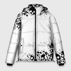 Мужская зимняя куртка 3D с принтом Выцветшие потёртости | SKULLS в Новосибирске, верх — 100% полиэстер; подкладка — 100% полиэстер; утеплитель — 100% полиэстер | длина ниже бедра, свободный силуэт Оверсайз. Есть воротник-стойка, отстегивающийся капюшон и ветрозащитная планка. 

Боковые карманы с листочкой на кнопках и внутренний карман на молнии. | abstract | grunge | skull | skulls | texture | абстракция | гранж | текстура | череп | черепа