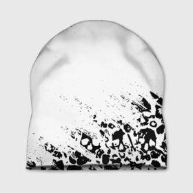 Шапка 3D с принтом Выцветшие потёртости | SKULLS в Курске, 100% полиэстер | универсальный размер, печать по всей поверхности изделия | abstract | grunge | skull | skulls | texture | абстракция | гранж | текстура | череп | черепа