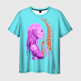 Мужская футболка 3D с принтом GIRL AND OCTOPUS TENTACLES в Петрозаводске, 100% полиэфир | прямой крой, круглый вырез горловины, длина до линии бедер | Тематика изображения на принте: girl | море | нимфа | океан | осьминог | щупальца