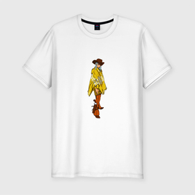 Мужская футболка хлопок Slim с принтом COWBOY GIRL в Тюмени, 92% хлопок, 8% лайкра | приталенный силуэт, круглый вырез ворота, длина до линии бедра, короткий рукав | аниме | девушка | забавная | ковбой | ковбойская шляпа | милая | ранчо | техас