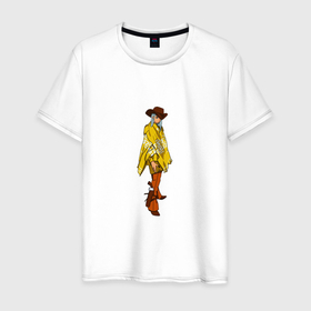 Мужская футболка хлопок с принтом COWBOY GIRL в Екатеринбурге, 100% хлопок | прямой крой, круглый вырез горловины, длина до линии бедер, слегка спущенное плечо. | аниме | девушка | забавная | ковбой | ковбойская шляпа | милая | ранчо | техас