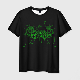 Мужская футболка 3D с принтом GAME JOYSTICK в Тюмени, 100% полиэфир | прямой крой, круглый вырез горловины, длина до линии бедер | playstation | аркада | видео | видеоигры | джойстик | игра | играть | компьютер | консоль | ретро