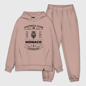 Мужской костюм хлопок OVERSIZE с принтом Monaco: Football Club Number 1 Legendary ,  |  | club | football | logo | monaco | клуб | лого | монако | мяч | символ | спорт | футбол | футболист | футболисты | футбольный