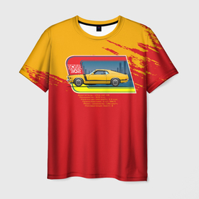Мужская футболка 3D с принтом Super Muscle Car в Курске, 100% полиэфир | прямой крой, круглый вырез горловины, длина до линии бедер | car | авто | автомобиль | гонка | мускул кар | форд