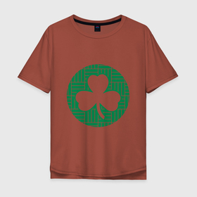 Мужская футболка хлопок Oversize с принтом Green Celtics в Курске, 100% хлопок | свободный крой, круглый ворот, “спинка” длиннее передней части | basketball | game | nba | sport | баскетбол | баскетболист | бостон | игра | мяч | нба | спорт | спортсмен