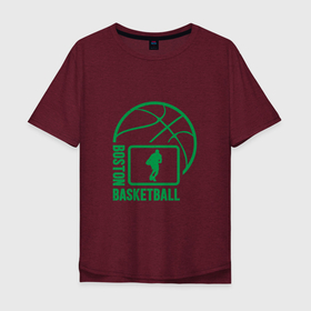 Мужская футболка хлопок Oversize с принтом Boston   Basketball в Белгороде, 100% хлопок | свободный крой, круглый ворот, “спинка” длиннее передней части | basketball | boston | celtics | game | nba | sport | баскетбол | баскетболист | бостон | игра | мяч | нба | селтикс | спорт | спортсмен