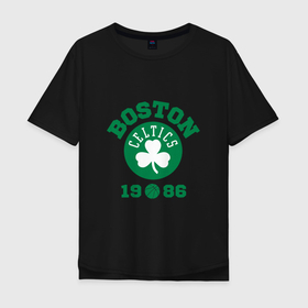 Мужская футболка хлопок Oversize с принтом Boston 1986 в Курске, 100% хлопок | свободный крой, круглый ворот, “спинка” длиннее передней части | basketball | boston | celtics | game | nba | sport | баскетбол | баскетболист | бостон | игра | мяч | нба | селтикс | спорт | спортсмен