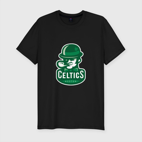 Мужская футболка хлопок Slim с принтом Celtics Team , 92% хлопок, 8% лайкра | приталенный силуэт, круглый вырез ворота, длина до линии бедра, короткий рукав | basketball | boston | celtics | game | nba | sport | баскетбол | баскетболист | бостон | игра | мяч | нба | селтикс | спорт | спортсмен