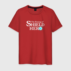 Мужская футболка хлопок с принтом The Rising of the Shield Hero logo white color в Тюмени, 100% хлопок | прямой крой, круглый вырез горловины, длина до линии бедер, слегка спущенное плечо. | hero | logo | rising | shield | shield hero | the rising of the shield | восхождение героя щита | герой щита