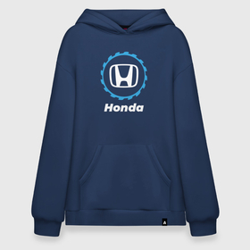 Худи SuperOversize хлопок с принтом Honda в стиле Top Gear , 70% хлопок, 30% полиэстер, мягкий начес внутри | карман-кенгуру, эластичная резинка на манжетах и по нижней кромке, двухслойный капюшон
 | auto | brand | gear | honda | logo | symbol | top | авто | бренд | гир | лого | символ | топ | хонда
