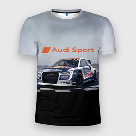 Мужская футболка 3D Slim с принтом Ауди Спорт   Гоночная команда  Audi sport   Racing team в Тюмени, 100% полиэстер с улучшенными характеристиками | приталенный силуэт, круглая горловина, широкие плечи, сужается к линии бедра | audi | car | germany | power | racing | team | автомобиль | ауди | германия | гонка | мощь