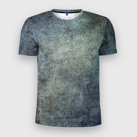 Мужская футболка 3D Slim с принтом Серая текстура с трещинами в Новосибирске, 100% полиэстер с улучшенными характеристиками | приталенный силуэт, круглая горловина, широкие плечи, сужается к линии бедра | grey | потертость | серая | серый | текстура | трещина | трещины