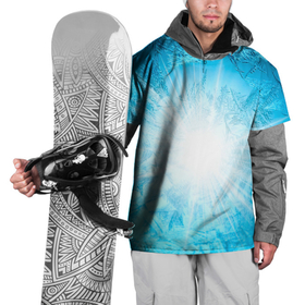 Накидка на куртку 3D с принтом Лед   Вспышка света в Екатеринбурге, 100% полиэстер |  | вспышка | зима | лед | свет | снежинки | узоры