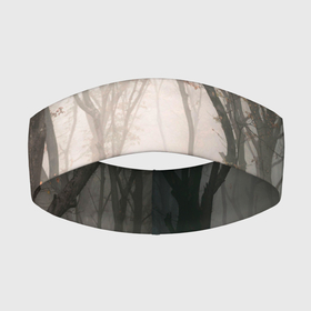 Повязка на голову 3D с принтом Лес  Туман ,  |  | Тематика изображения на принте: fog | forest | morning | лес | туман | утро
