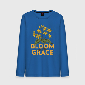 Мужской лонгслив хлопок с принтом Bloom with grace в Тюмени, 100% хлопок |  | вдохновенье | достоинство | комнатные | настроение | огород | полевые | растения | сад | садовод | счастье | цветение | цветок | цветы | экология