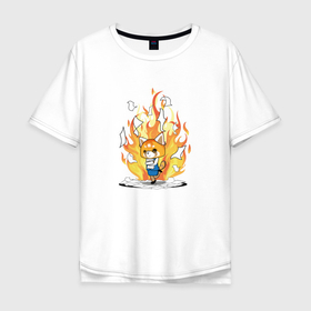 Мужская футболка хлопок Oversize с принтом Retsuko Its Fine | Aggretsuko в Новосибирске, 100% хлопок | свободный крой, круглый ворот, “спинка” длиннее передней части | aggressive retsuko | aggretsuko | anime | retsuko | агрессивная рэцуко | аниме | анимэ | рэцуко