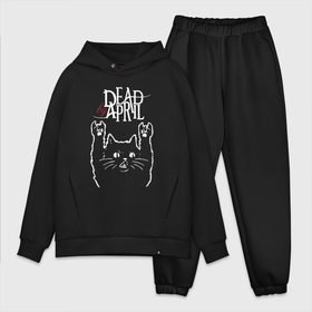 Мужской костюм хлопок OVERSIZE с принтом Dead by April Рок кот в Рязани,  |  | dba | dead by april | metal | rock | группы | дэд бай эйприл | метал | музыка | рок | рок кот | роккот