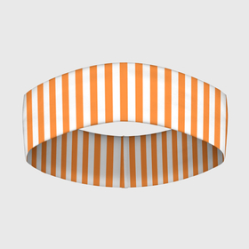 Повязка на голову 3D с принтом ПОЛОСКИ  ОРАНЖЕВЫЙ в Курске,  |  | абстракция | белый | летний | модный | оранжевый | паттерн | полосатая | полоски | полоску | топовый