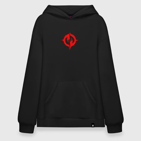 Худи SuperOversize хлопок с принтом Chaoseum | Logo | Emblem (+спина) в Рязани, 70% хлопок, 30% полиэстер, мягкий начес внутри | карман-кенгуру, эластичная резинка на манжетах и по нижней кромке, двухслойный капюшон
 | chaoseum | emblem | logo | music | rock | лого | логотип | музыка | рок | чаосеум | эмблема